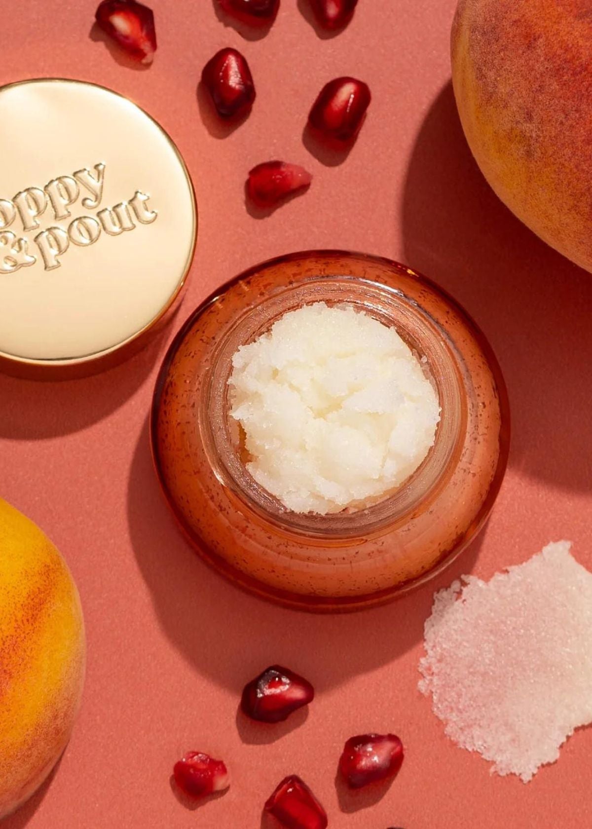 POPPY & POUT Lip Scrub - Pomegranate Peach