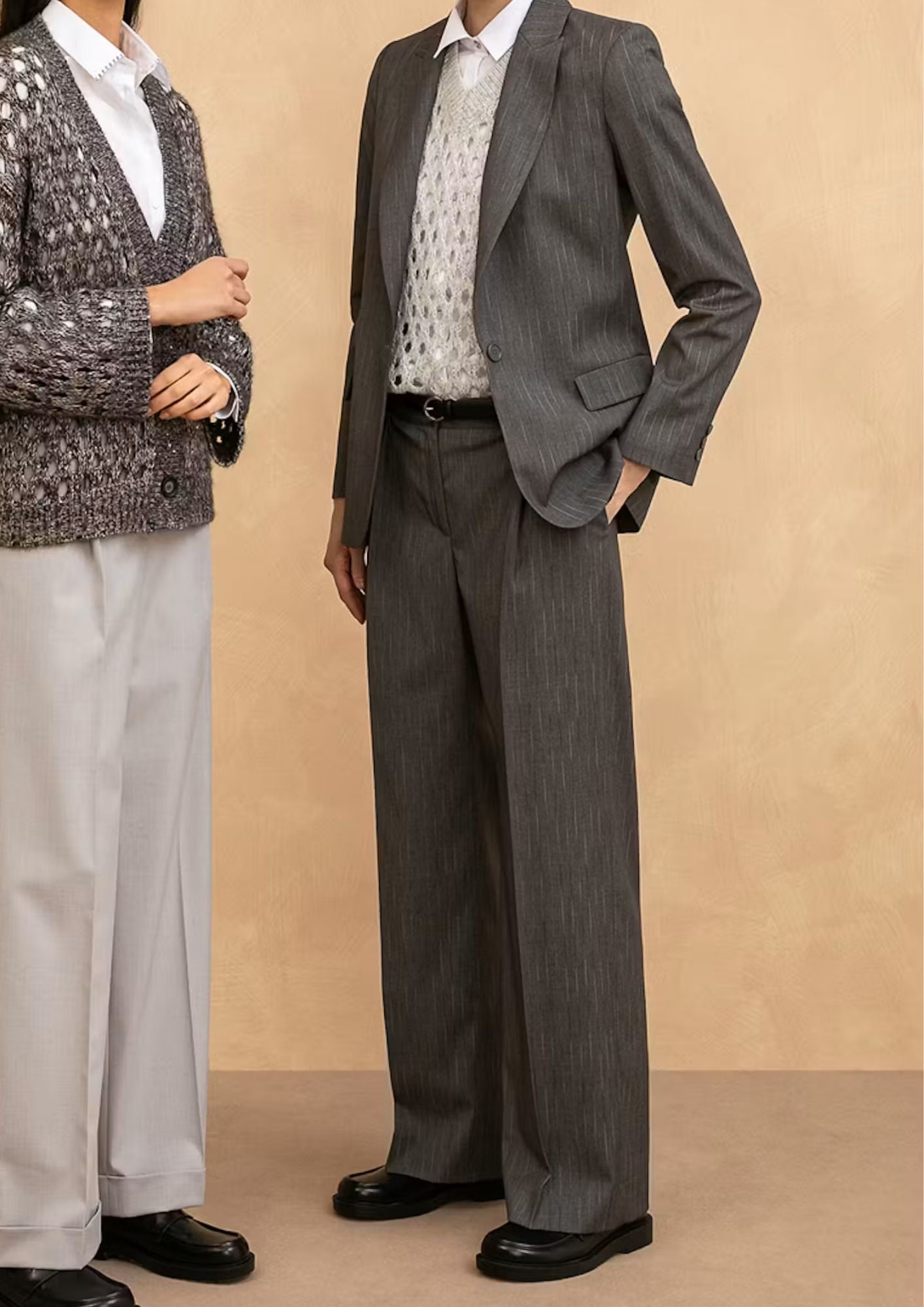PUROTATTO Wide Leg Pant - Anthracite