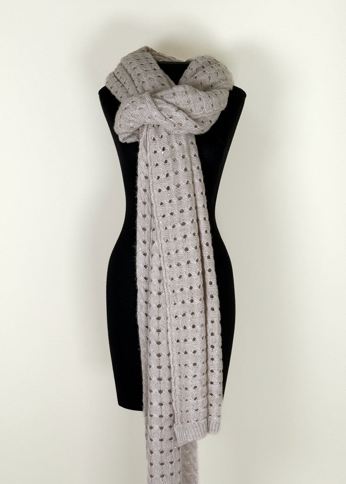 PUROTATTO Open Weave Scarf - Buff