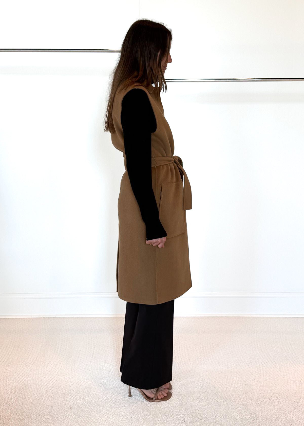 PUROTATTO Cashmere/Wool Belted Coat - Camel
