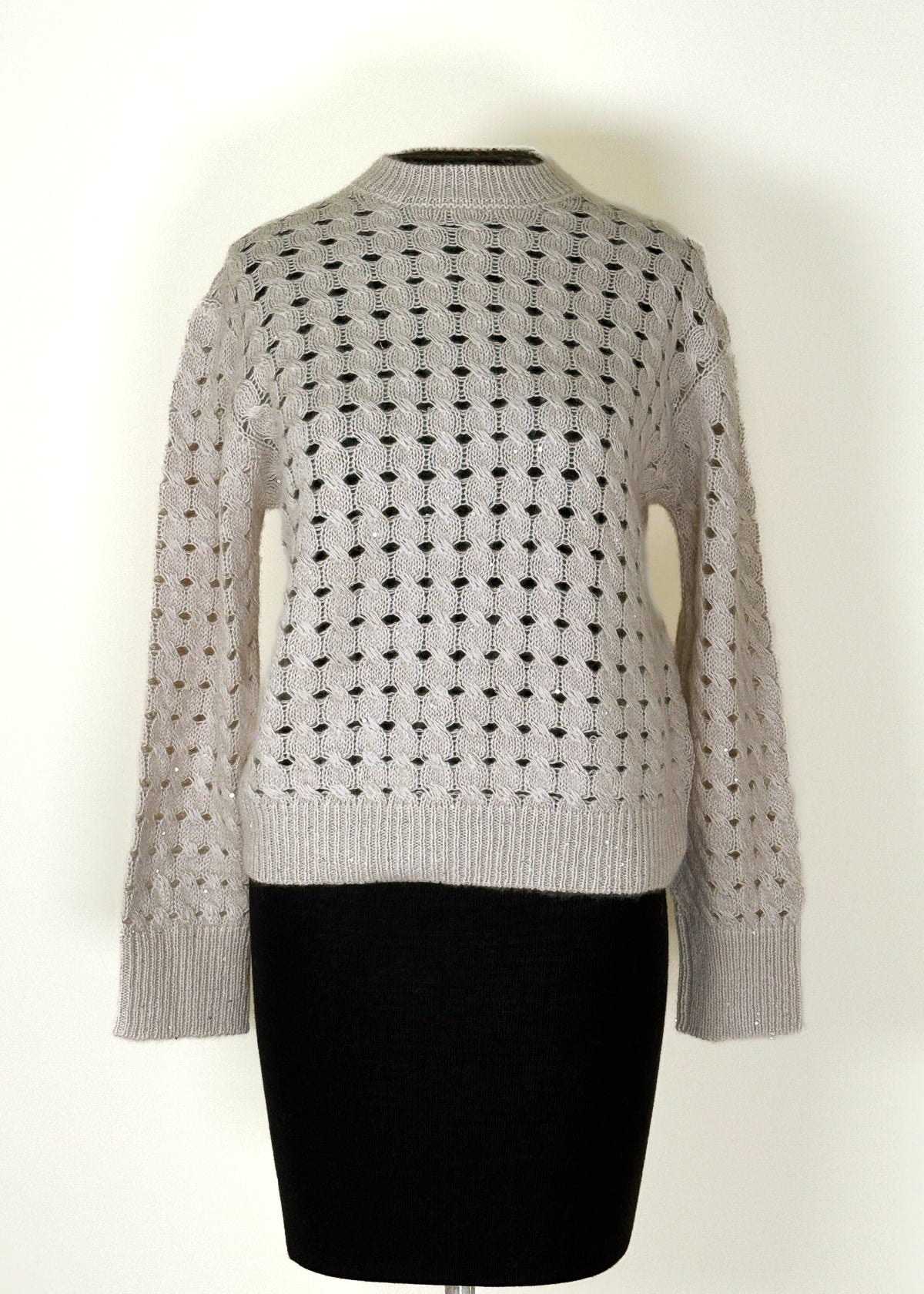 PUROTATTO Round Neck Sweater - Buff