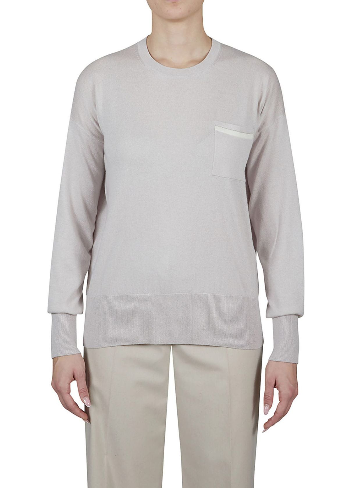 PUROTATTO Pearl Cashmere Silk Pocket Sweater