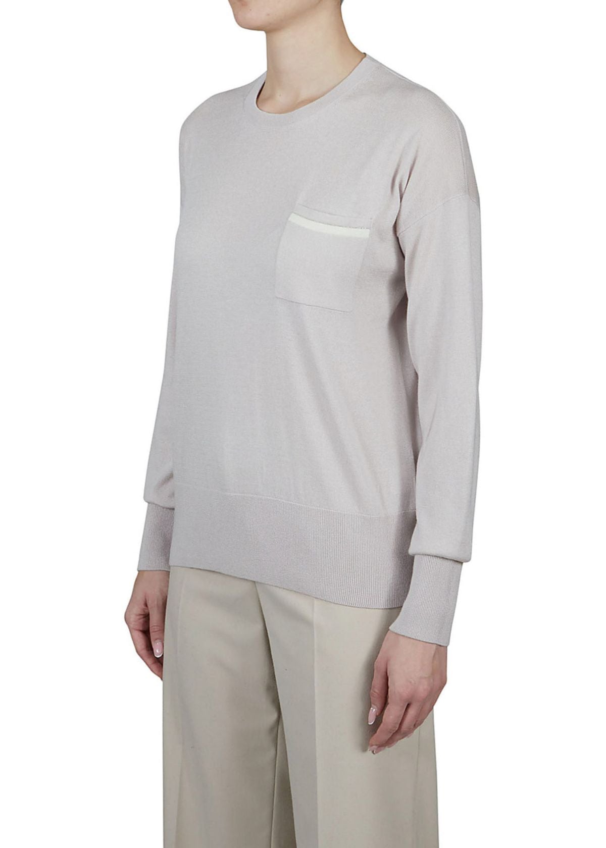 PUROTATTO Pearl Cashmere Silk Pocket Sweater