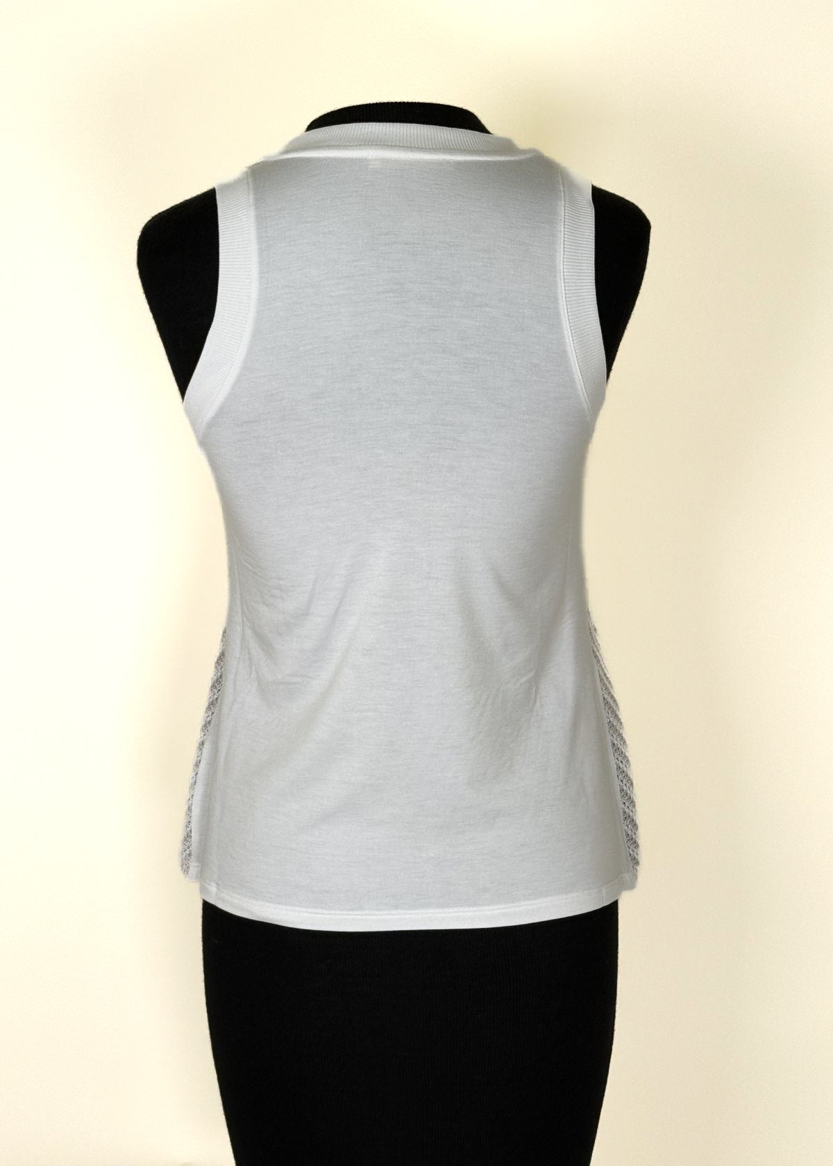 PUROTATTO Knit Front Top - White