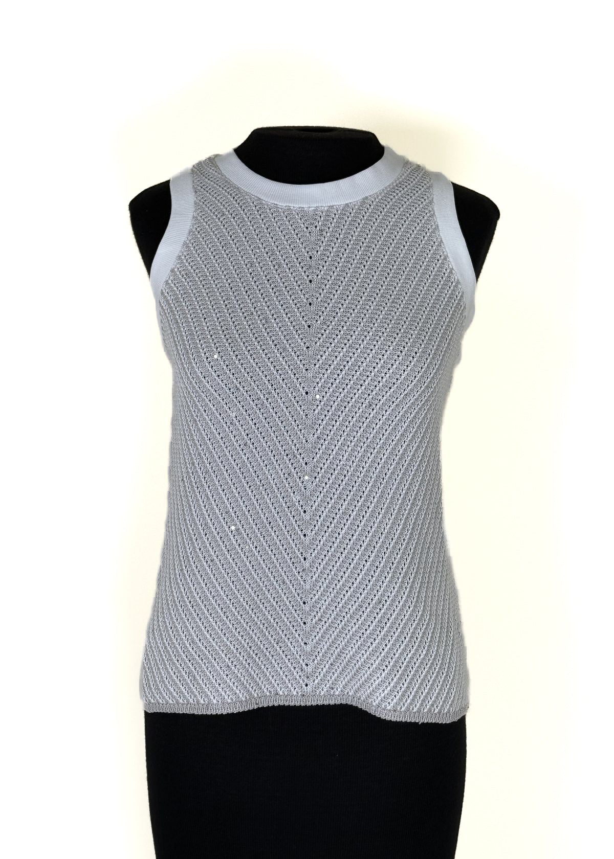 PUROTATTO Knit Front Top - White