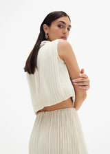 RACHEL GILBERT Ziara Plissé Top - Coconut