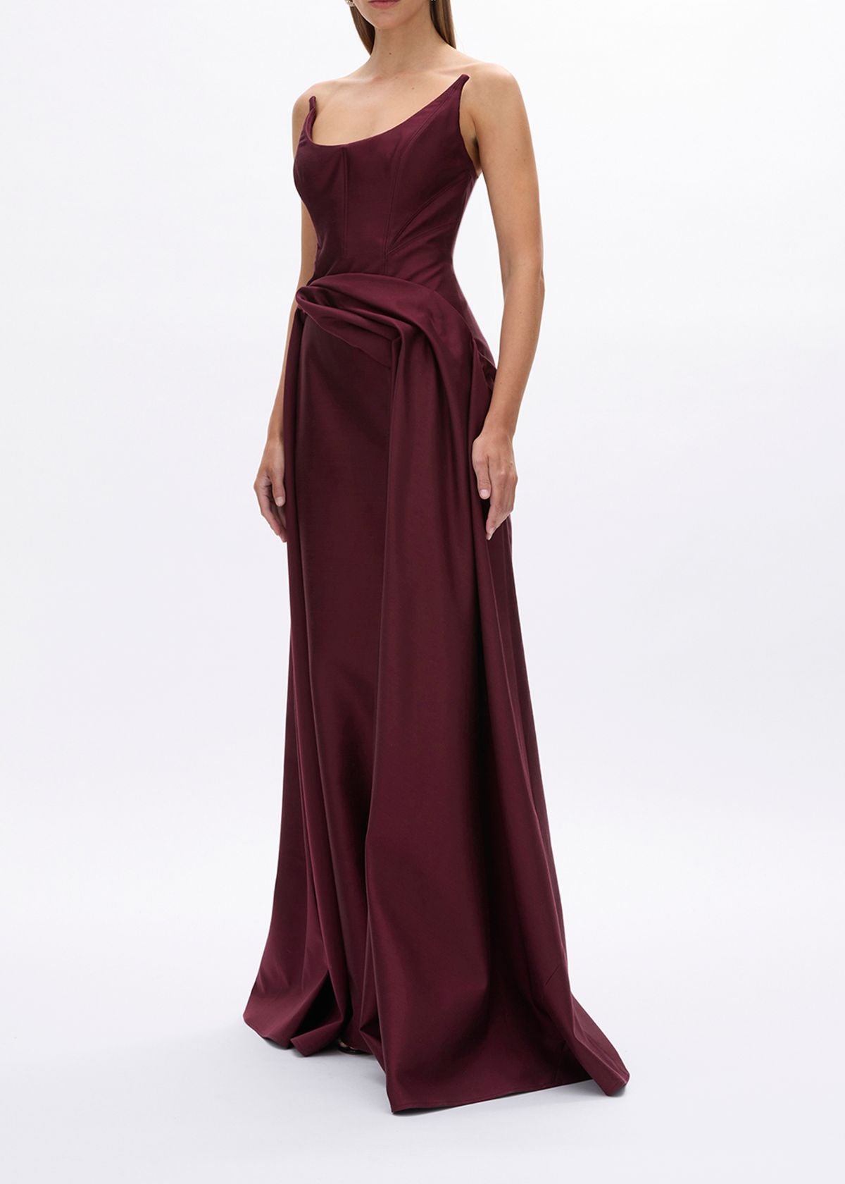 RACHEL GILBERT Adeline Gown - Wine
