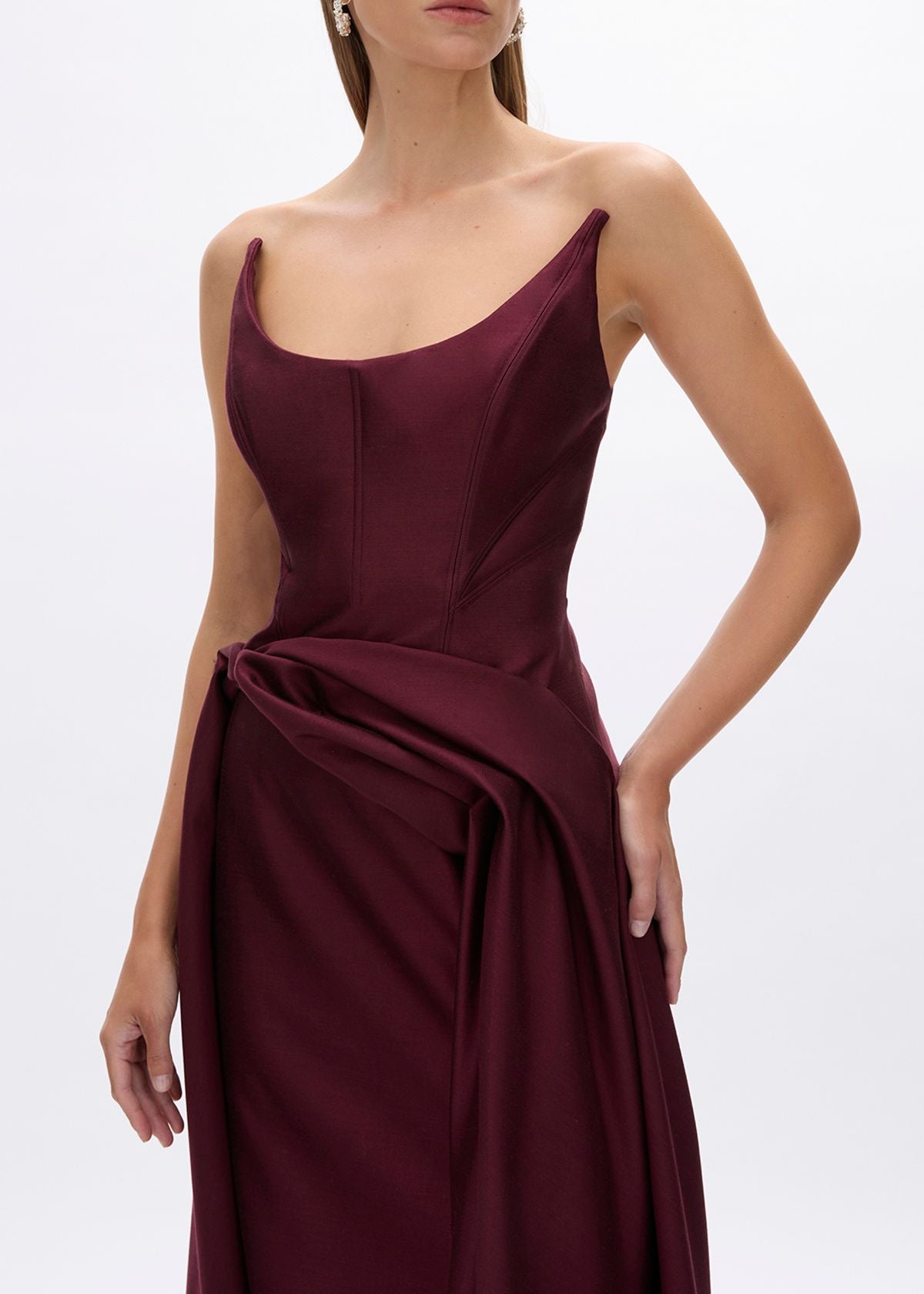 RACHEL GILBERT Adeline Gown - Wine