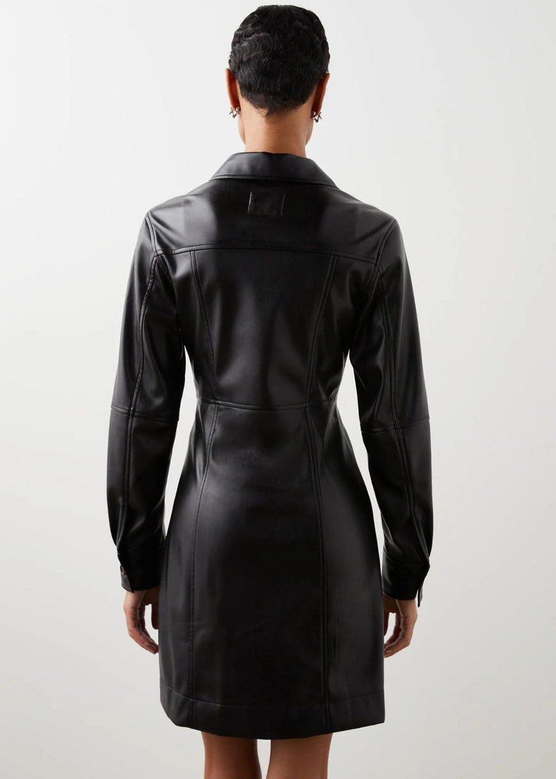 RAILS Ruby Faux Leather Dress - Black