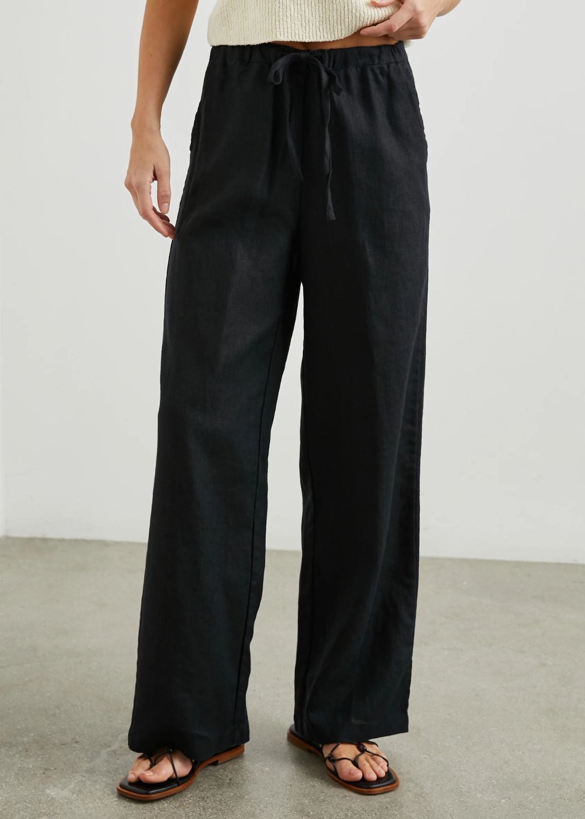 RAILS Emmie Linen Ankle Pant - Black