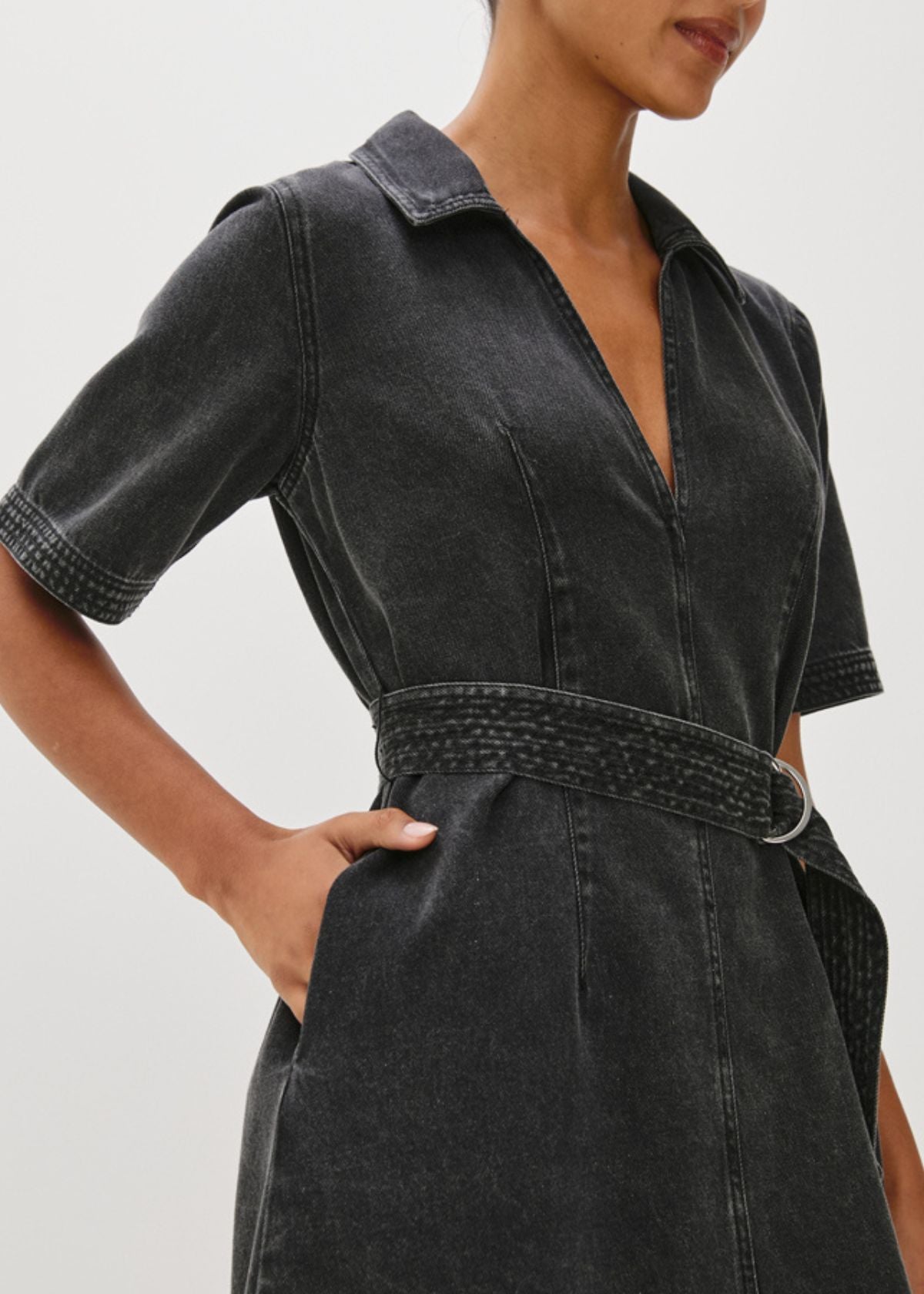 RAILS Mavis Mini Dress - Washed Black