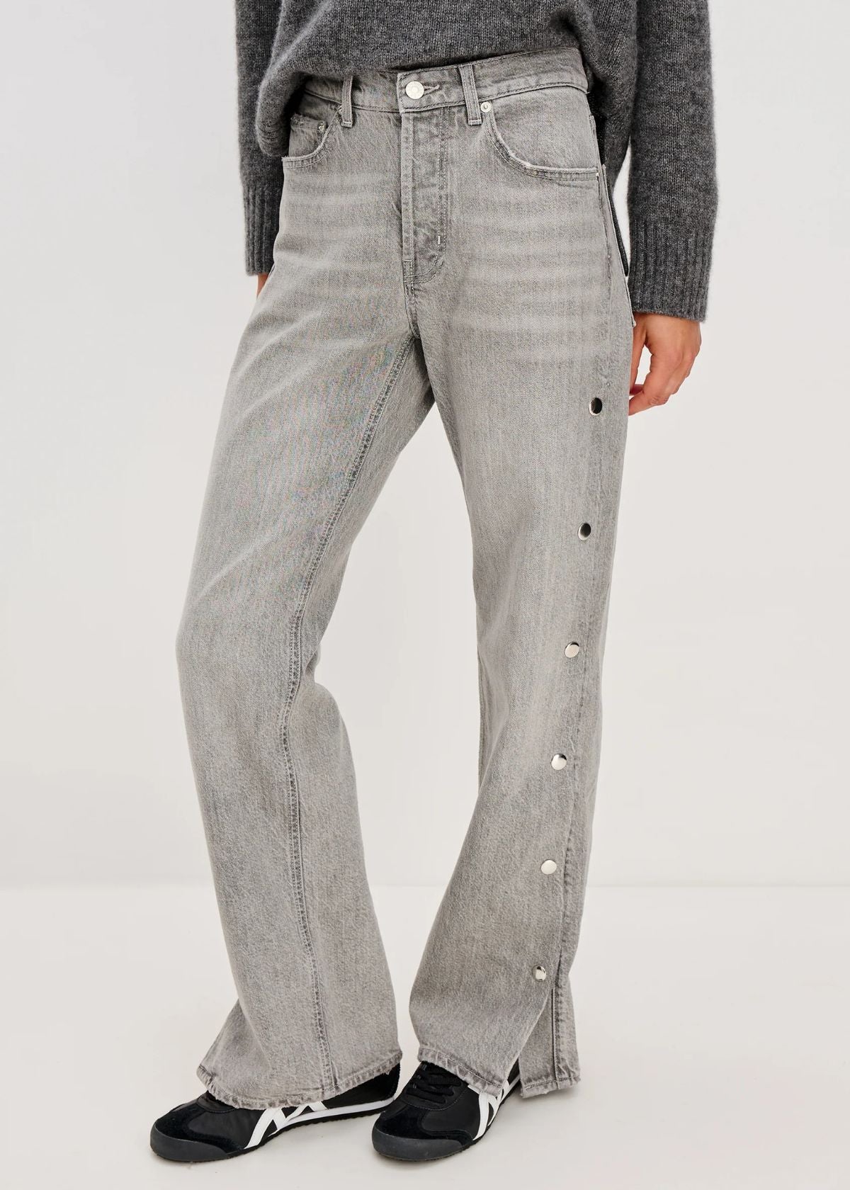 RAILS Del Mar Boyfriend Jean - Stone Grey Studded