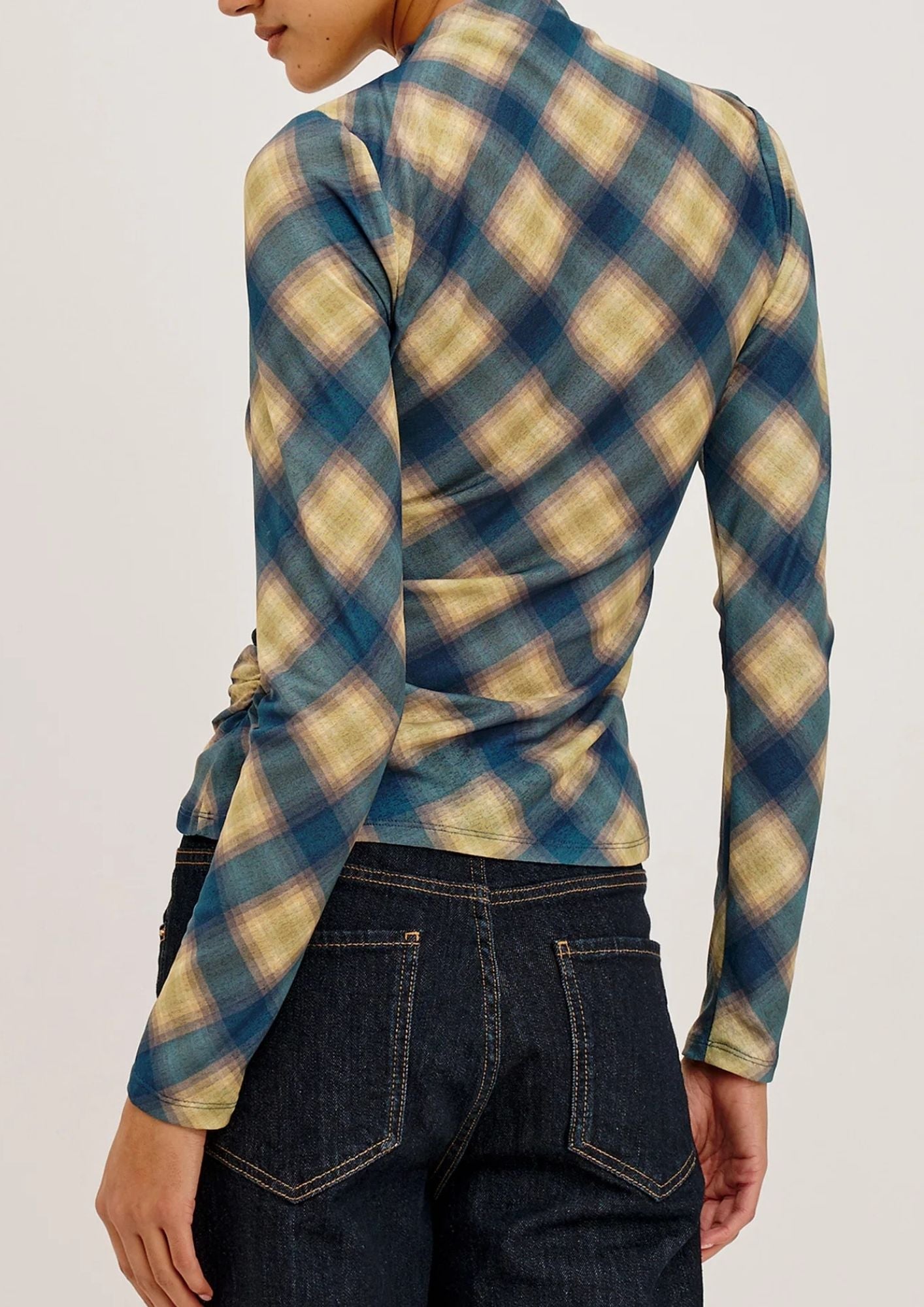 RAILS Joelle Top - Navy Sage Plaid