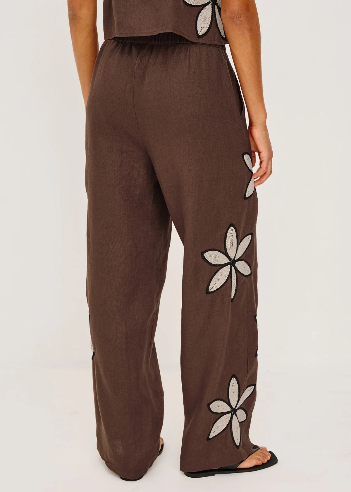 RAILS Emmie Pant - Cocoa Floral Embroidery