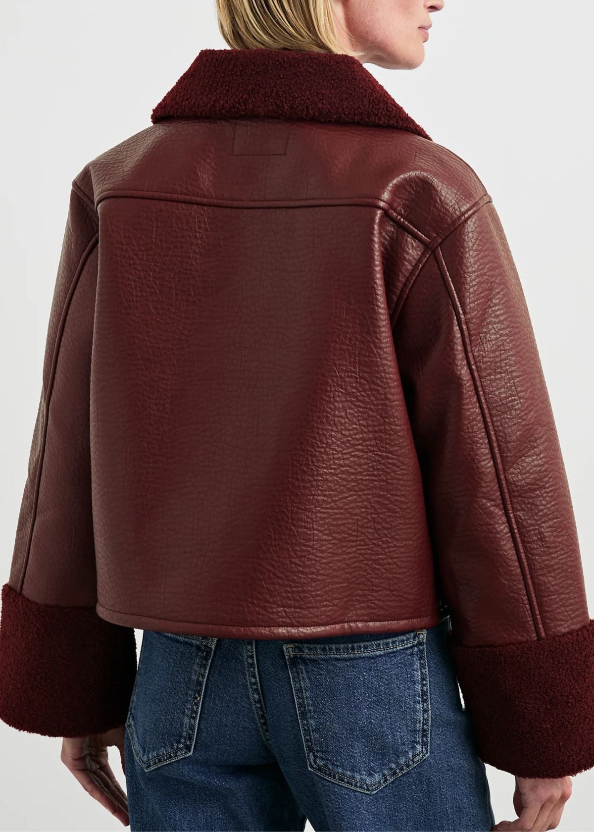 RAILS Dria Jacket - Maroon Shearling