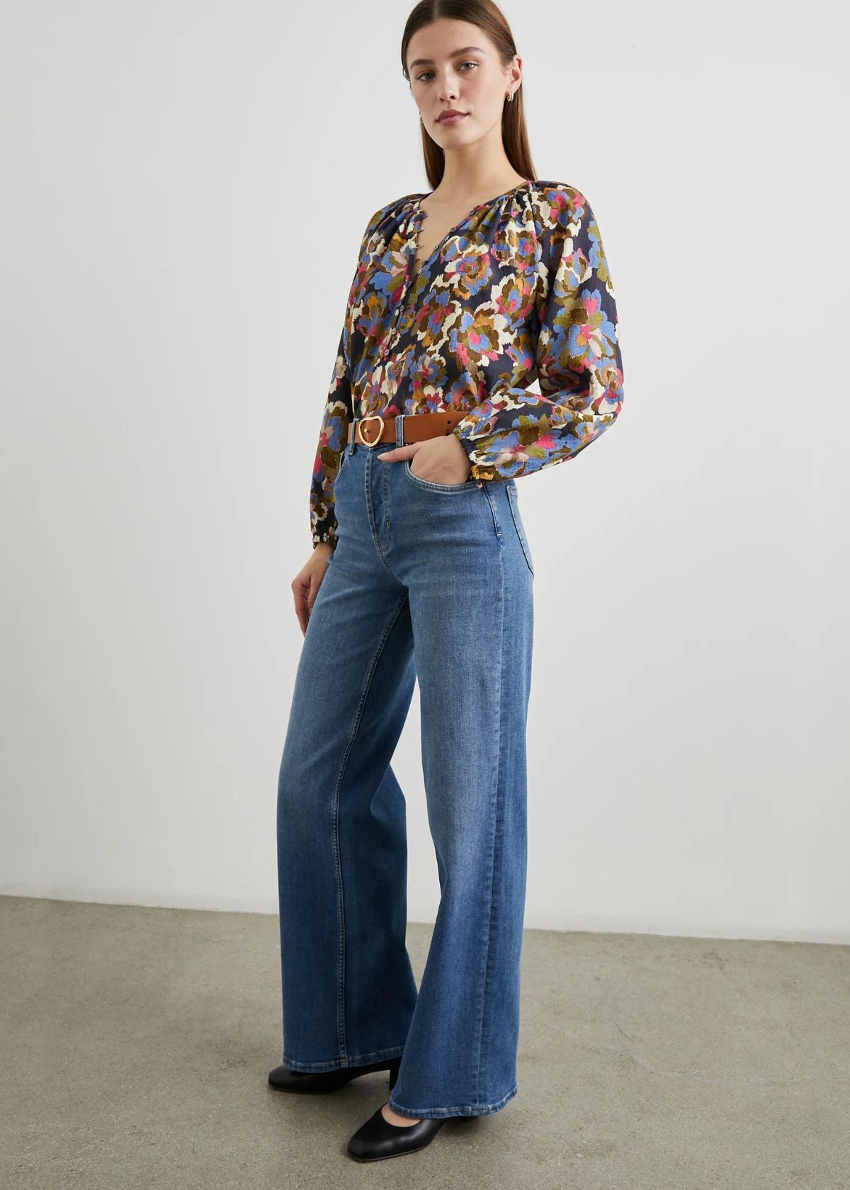 RAILS Indi Top - Navy Wildflower