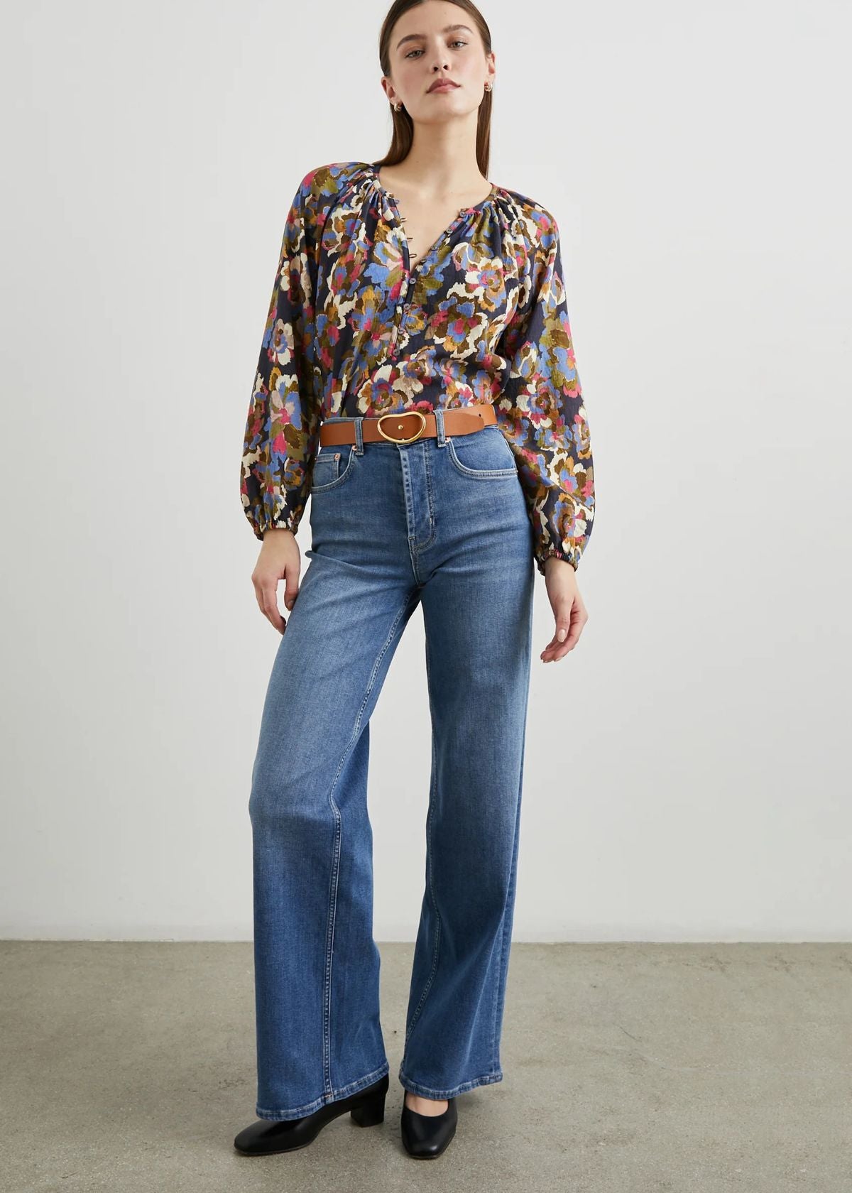 RAILS Indi Top - Navy Wildflower