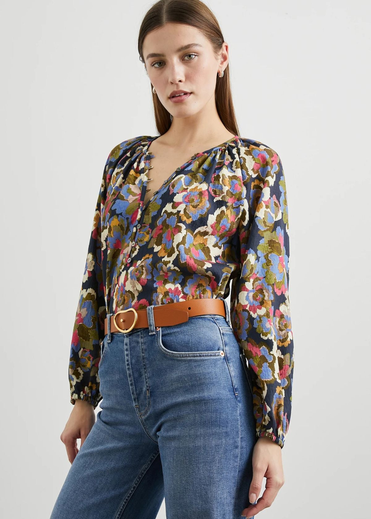 RAILS Indi Top - Navy Wildflower