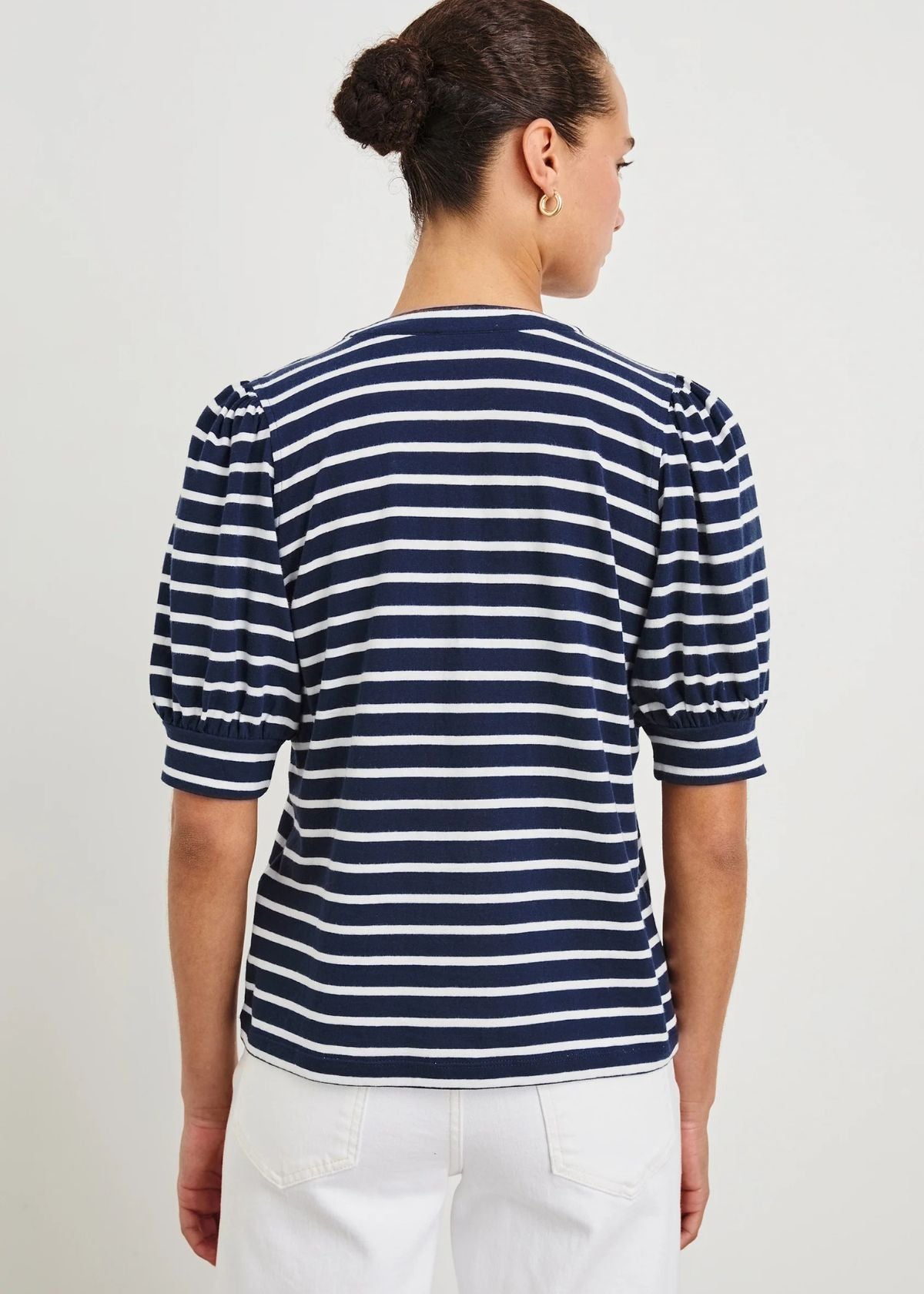 RAILS Jewel Top - Navy and Ivory Stripe