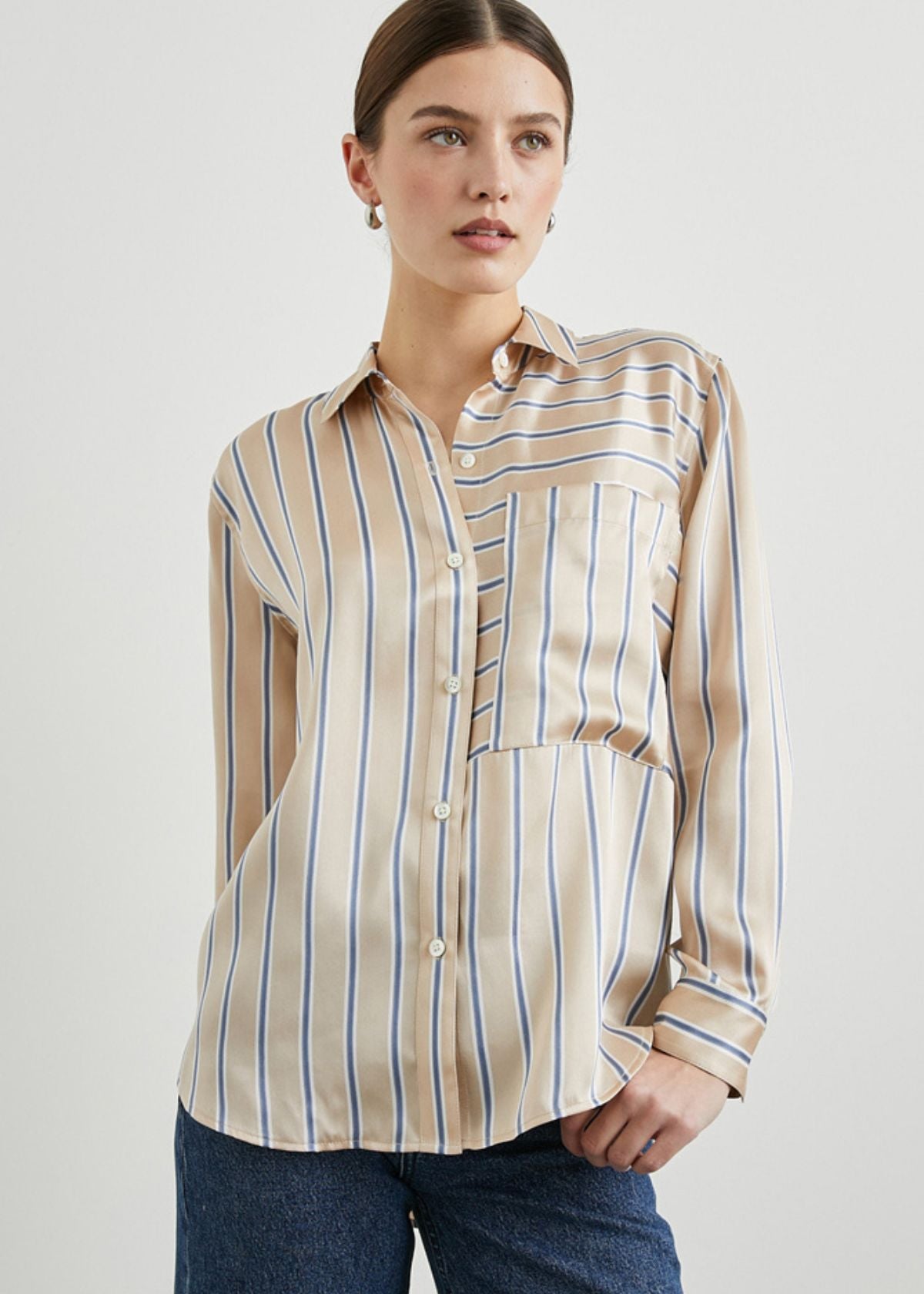 RAILS Spencer Top - Sandstone Stripe