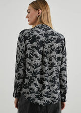 RAILS Kate Silk Top - Black Lynx