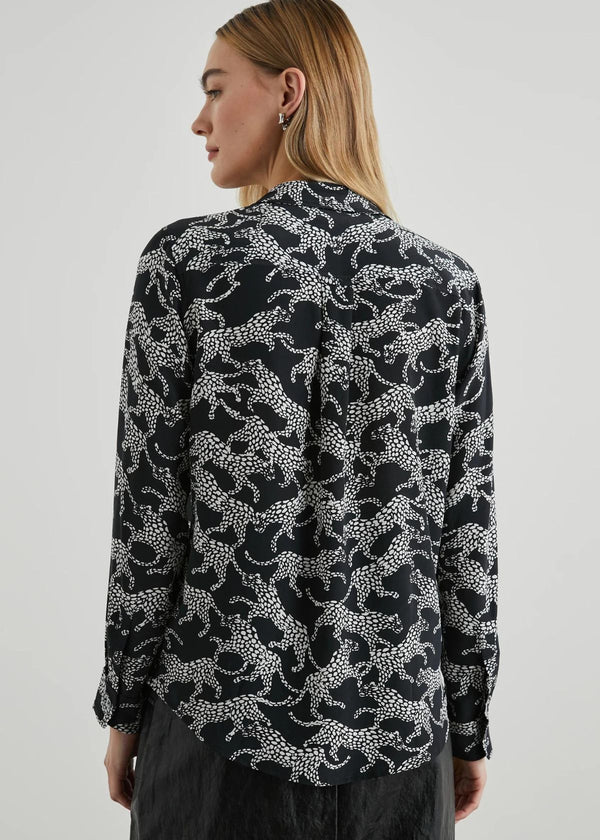 RAILS Kate Silk Top - Black Lynx