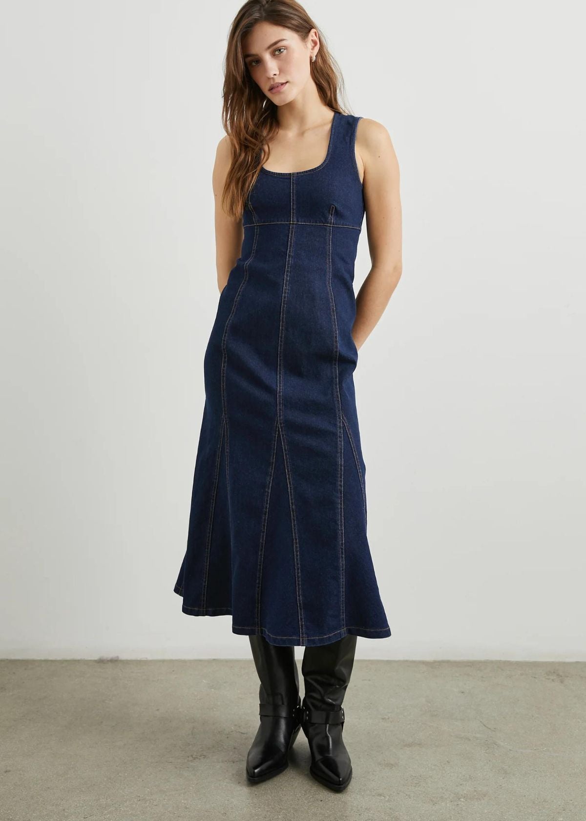 RAILS Minna Dress - Rinse Indigo