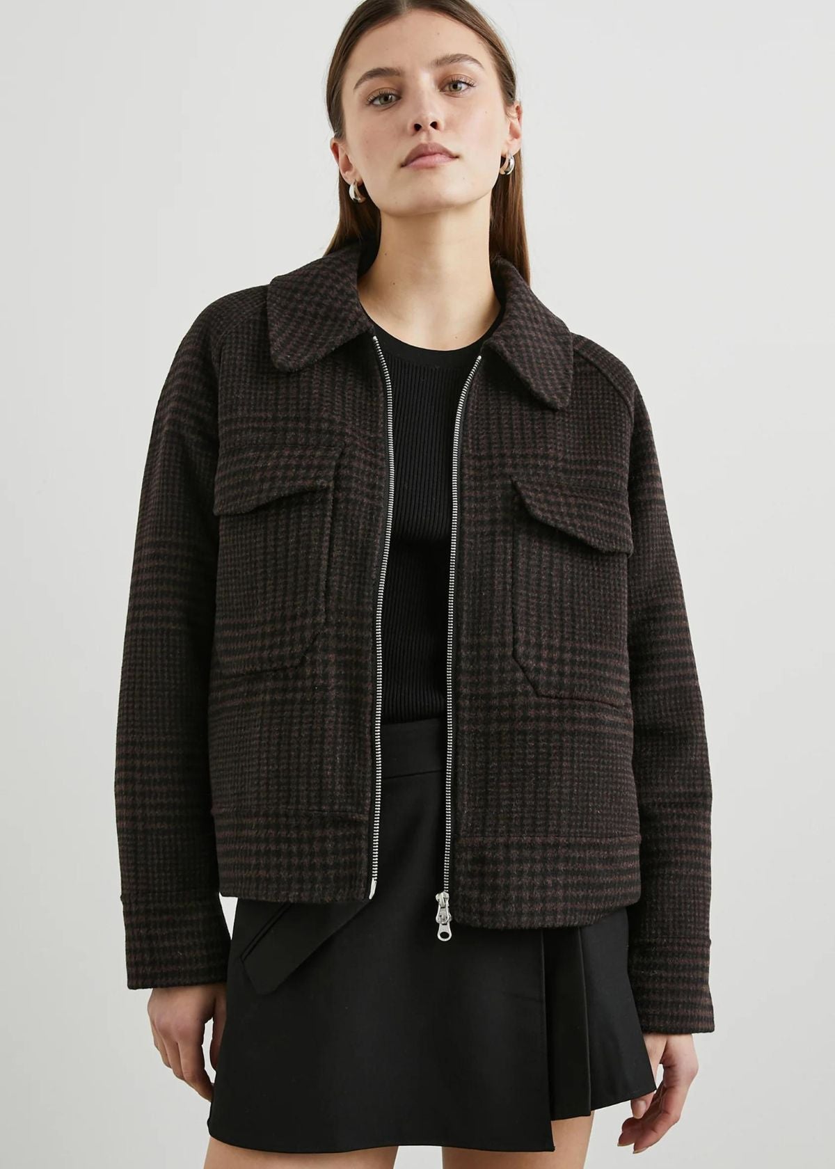 RAILS Cheyenne Jacket - Espresso Houndstooth