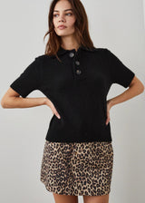 RAILS Greta Short Sleeve Sweater - Black