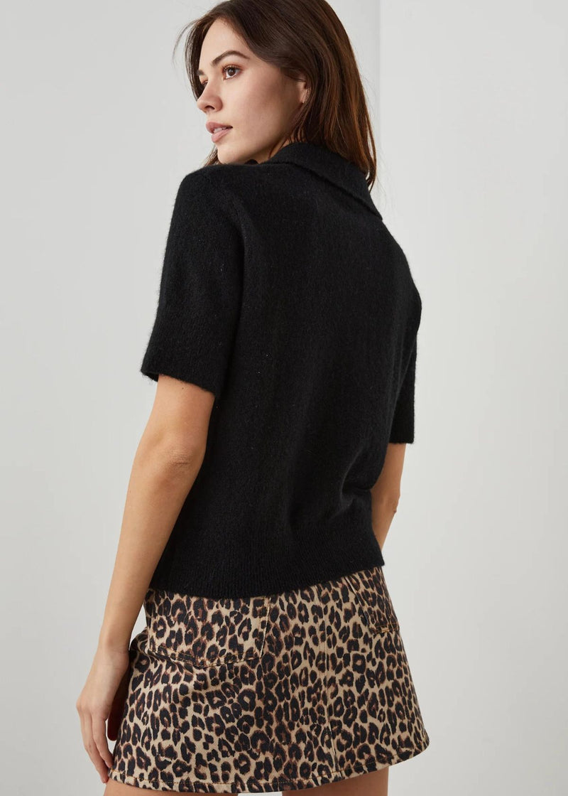 RAILS Greta Short Sleeve Sweater - Black