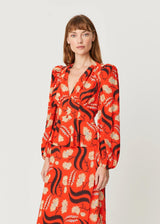 RHODE Bronson Top - Bright Red Kiku