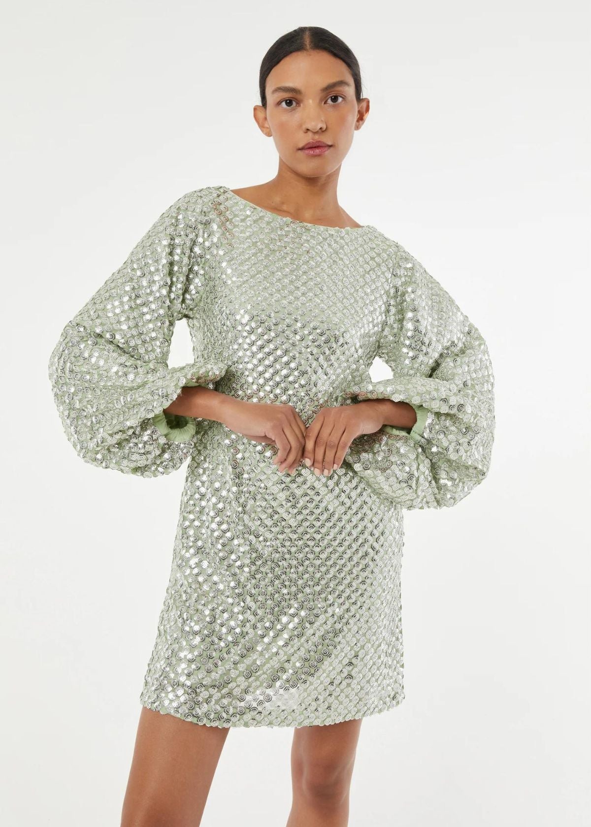 RHODE Benji Dress - Sage Sequins