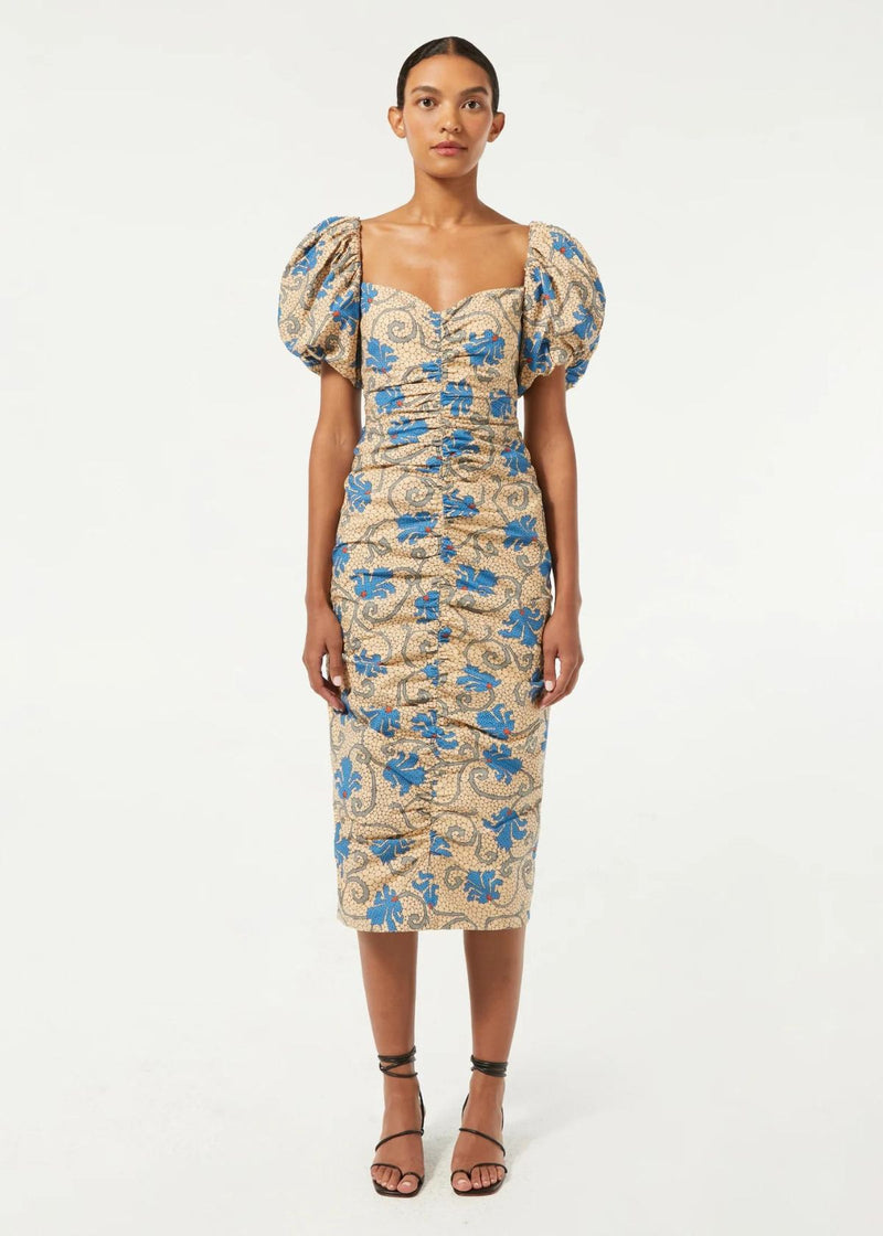 Rhode Tessa Dress - Beige Mosaic Blossom