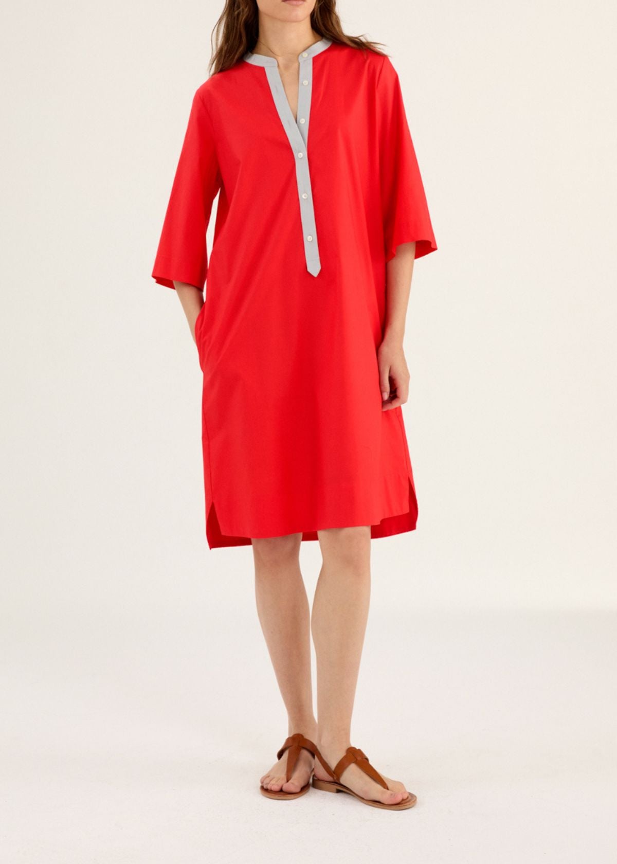 RUSSO 35 Half Sleeve Dress with Contrasting Insert