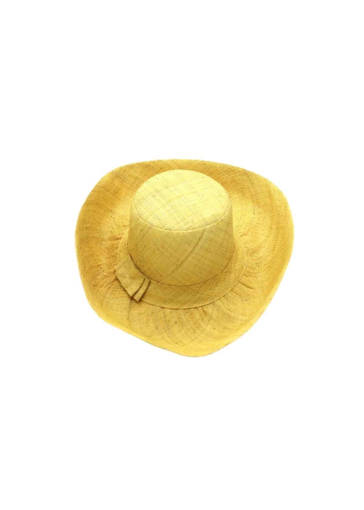 SHEBOBO Monica 7" Wide Brim Packable Straw Sun Hat - Butter