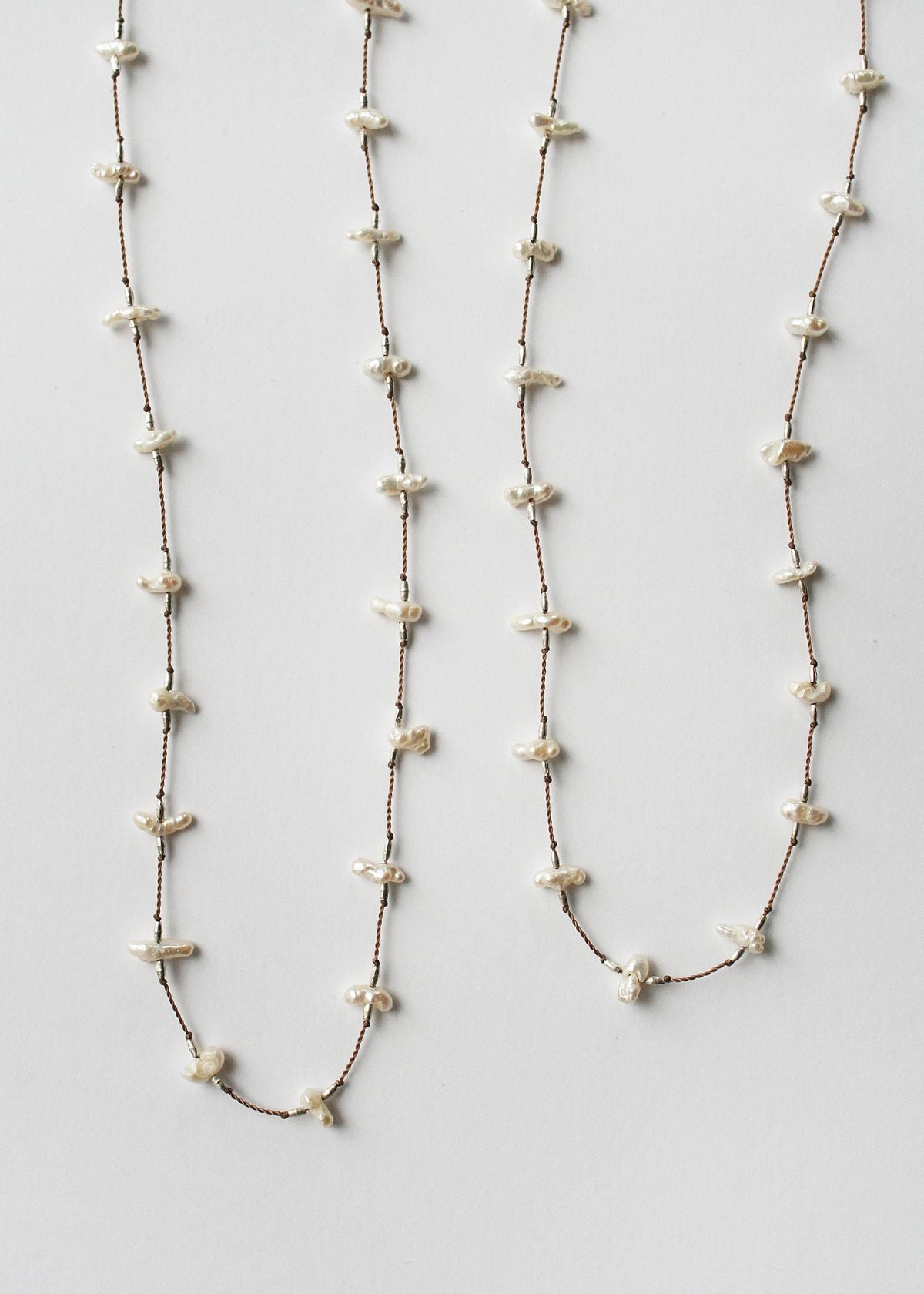 SEE REAL FLOWERS Short Keshi Pearl Necklace