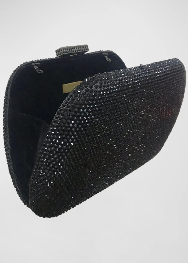 SERPUI Angel Crystal Clutch Handbag - Black