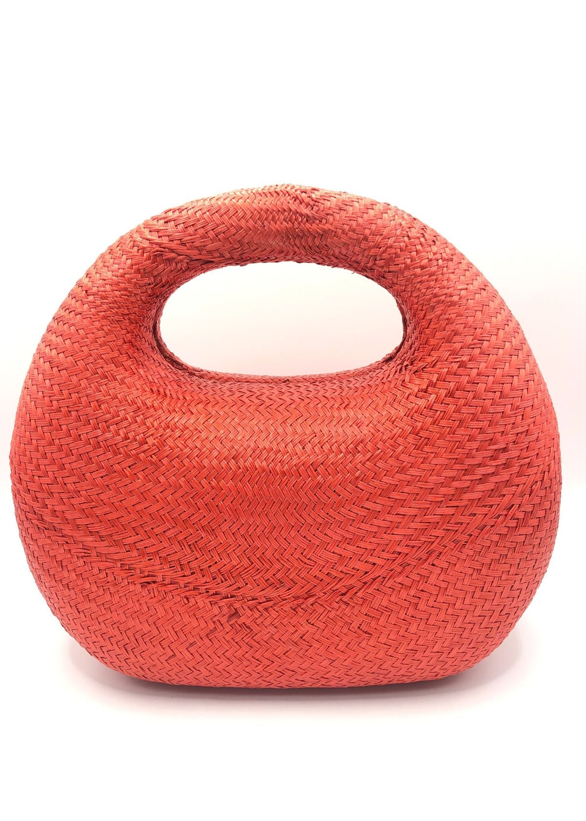 SERPUI Michelle Bun Wicker Handbag - Orange