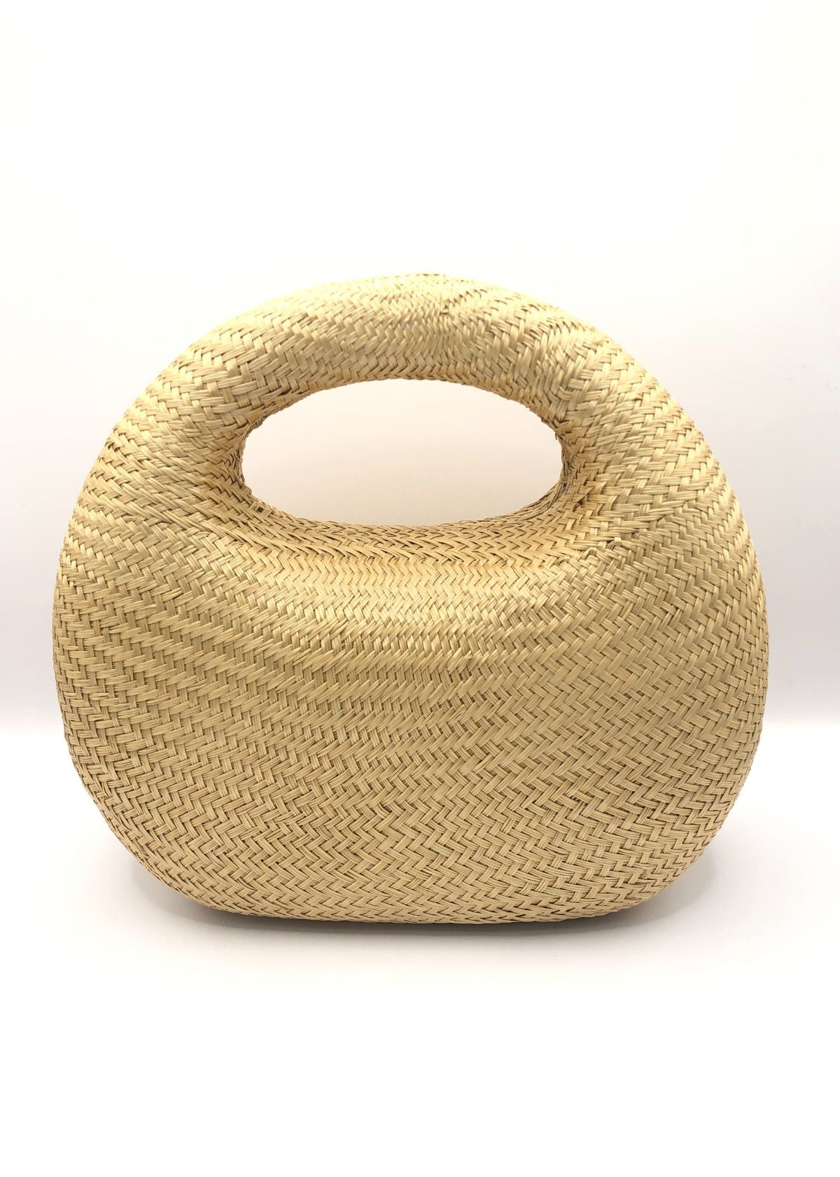 SERPUI Michelle Bun Wicker Handbag - Straw Toast