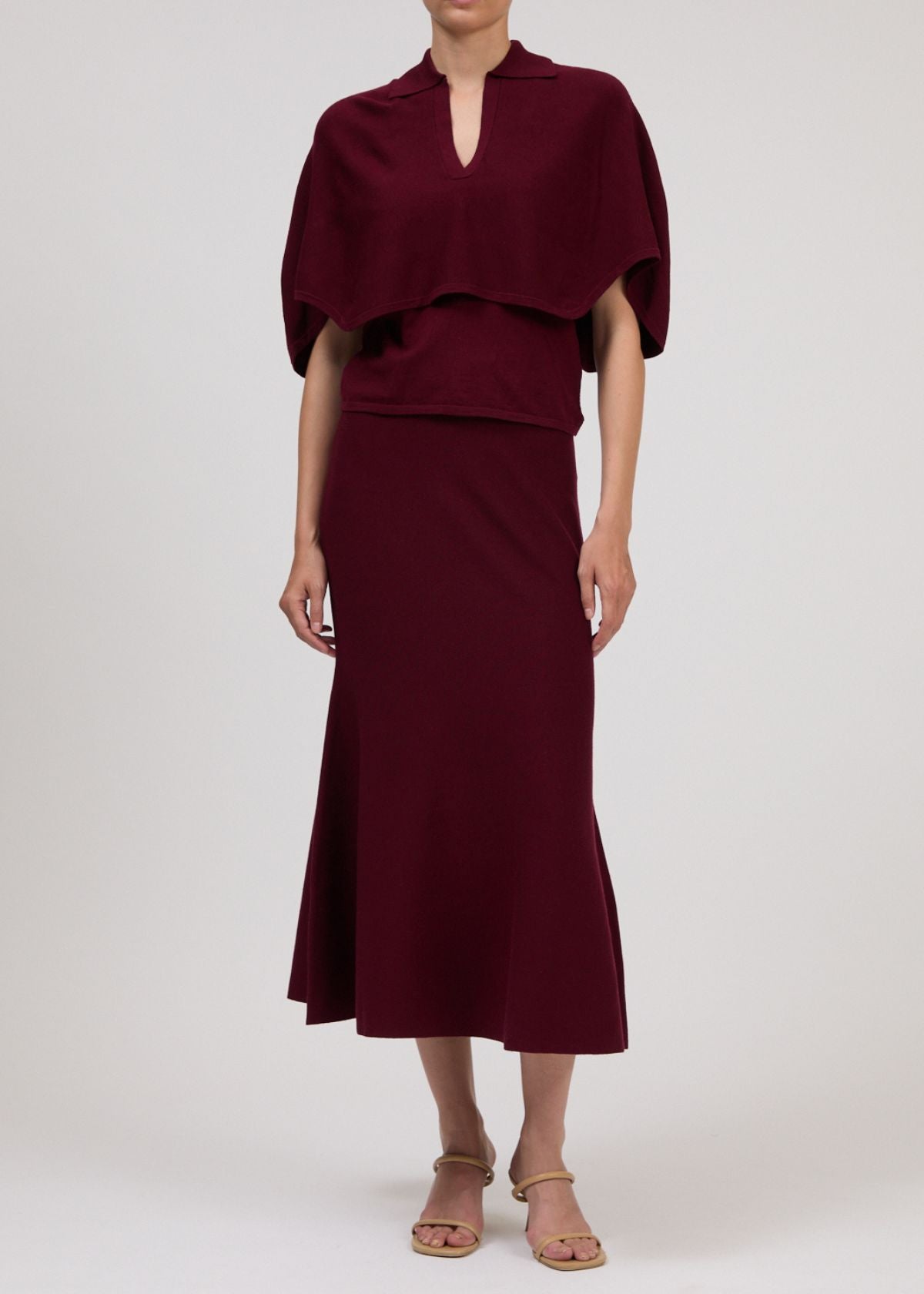 SIMKHAI Vinna Collared V-Neck Top - Fig