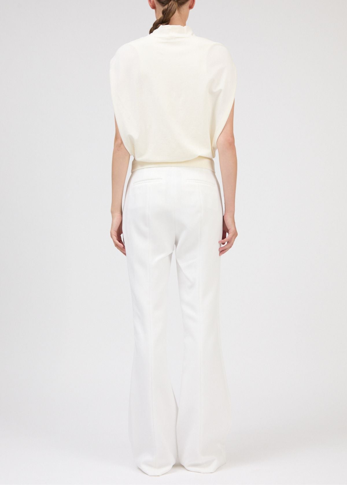 SIMKHAI Juli Draped Cape Top - Ivory