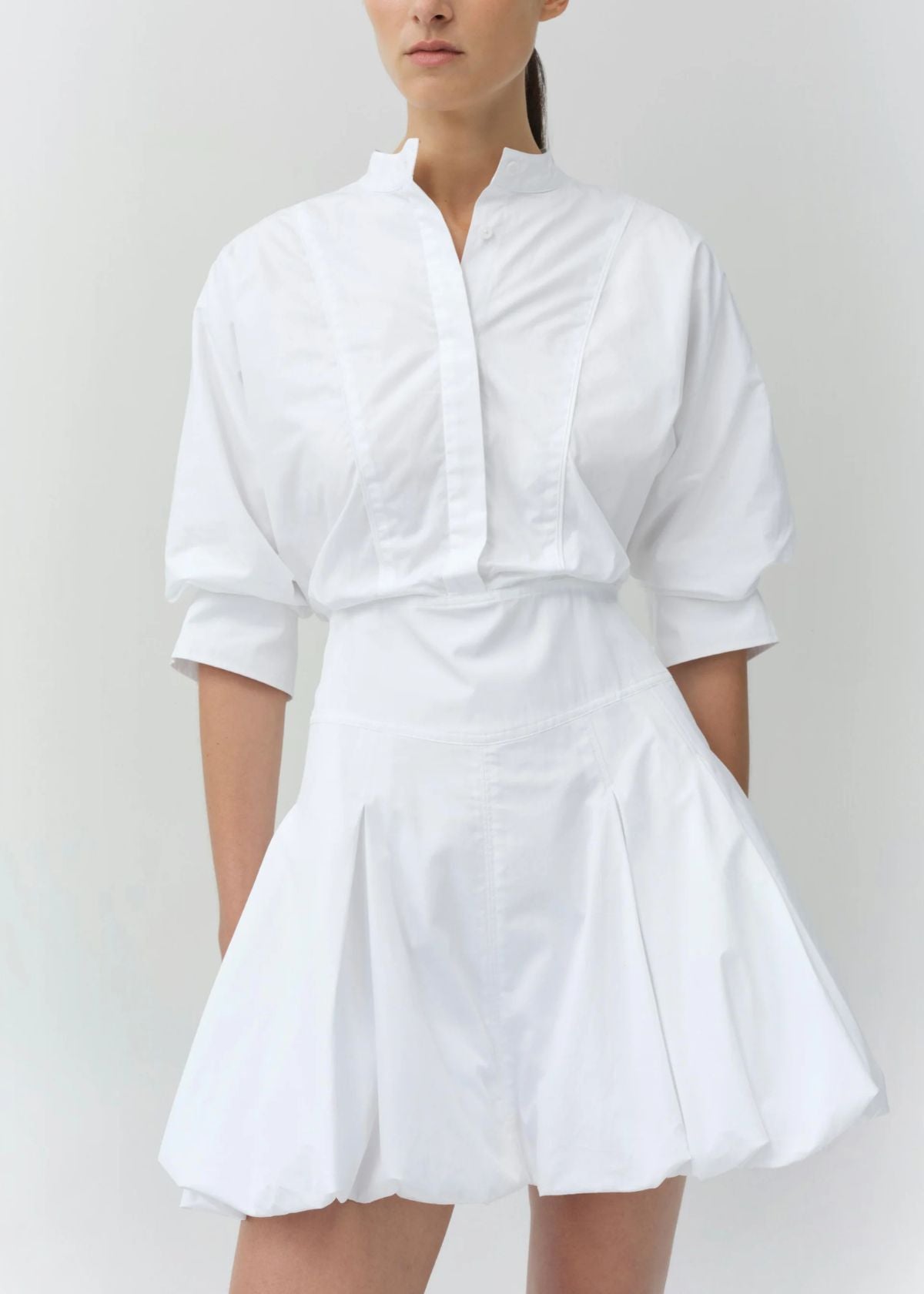 SIMKHAI Effie Bubble Mini Dress - White