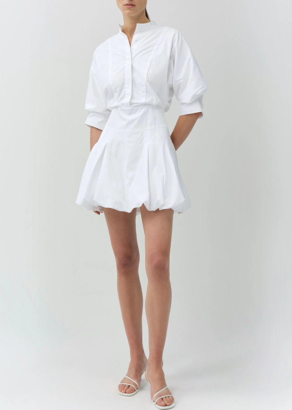 SIMKHAI Effie Bubble Mini Dress - White