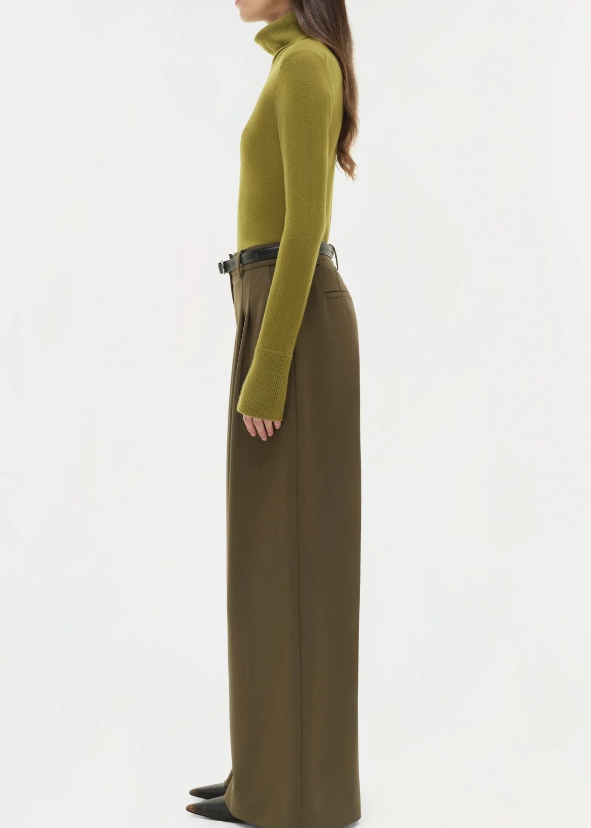 SIMKHAI Clayton Wide Leg Pant - Alligator