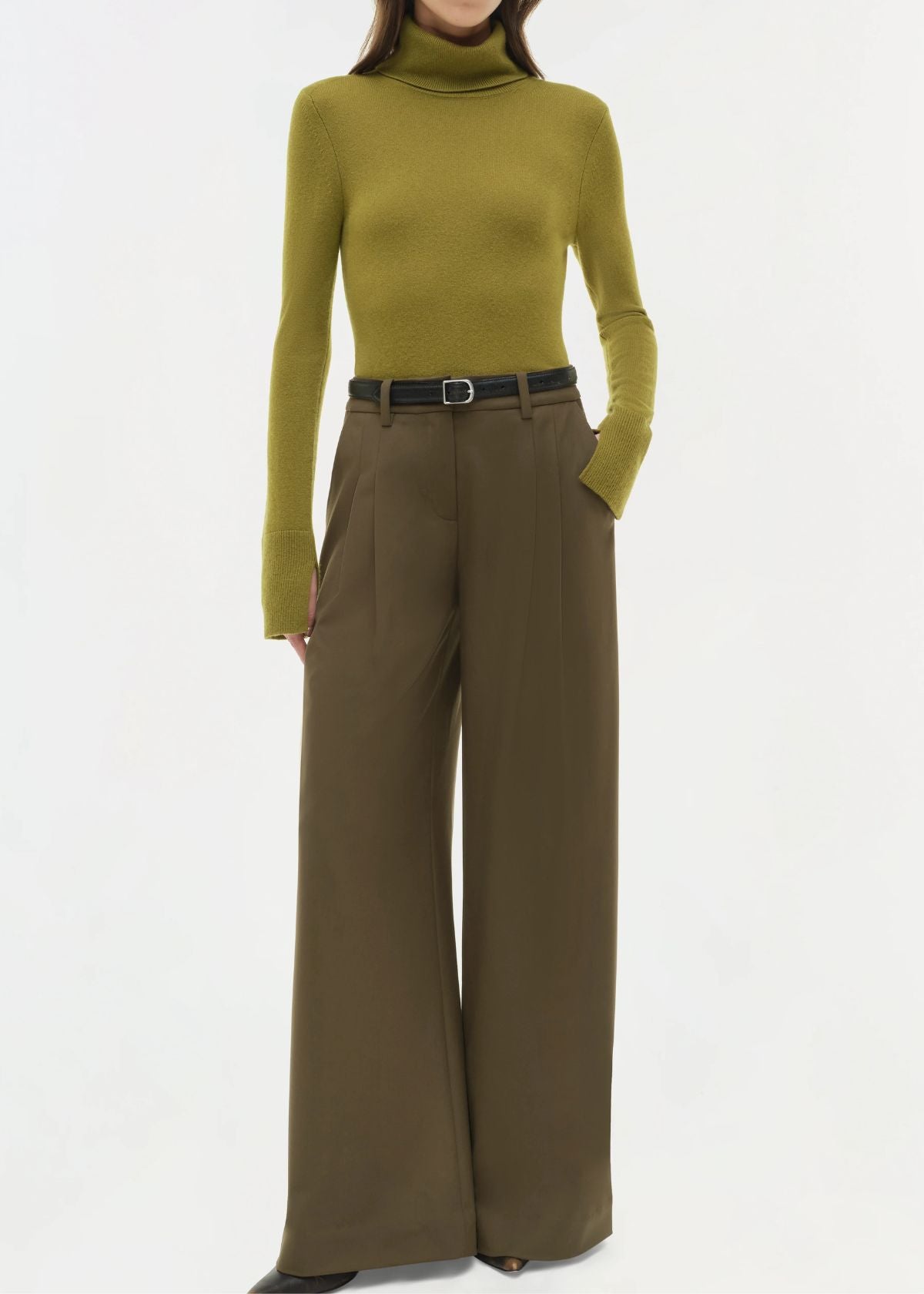 SIMKHAI Clayton Wide Leg Pant - Alligator