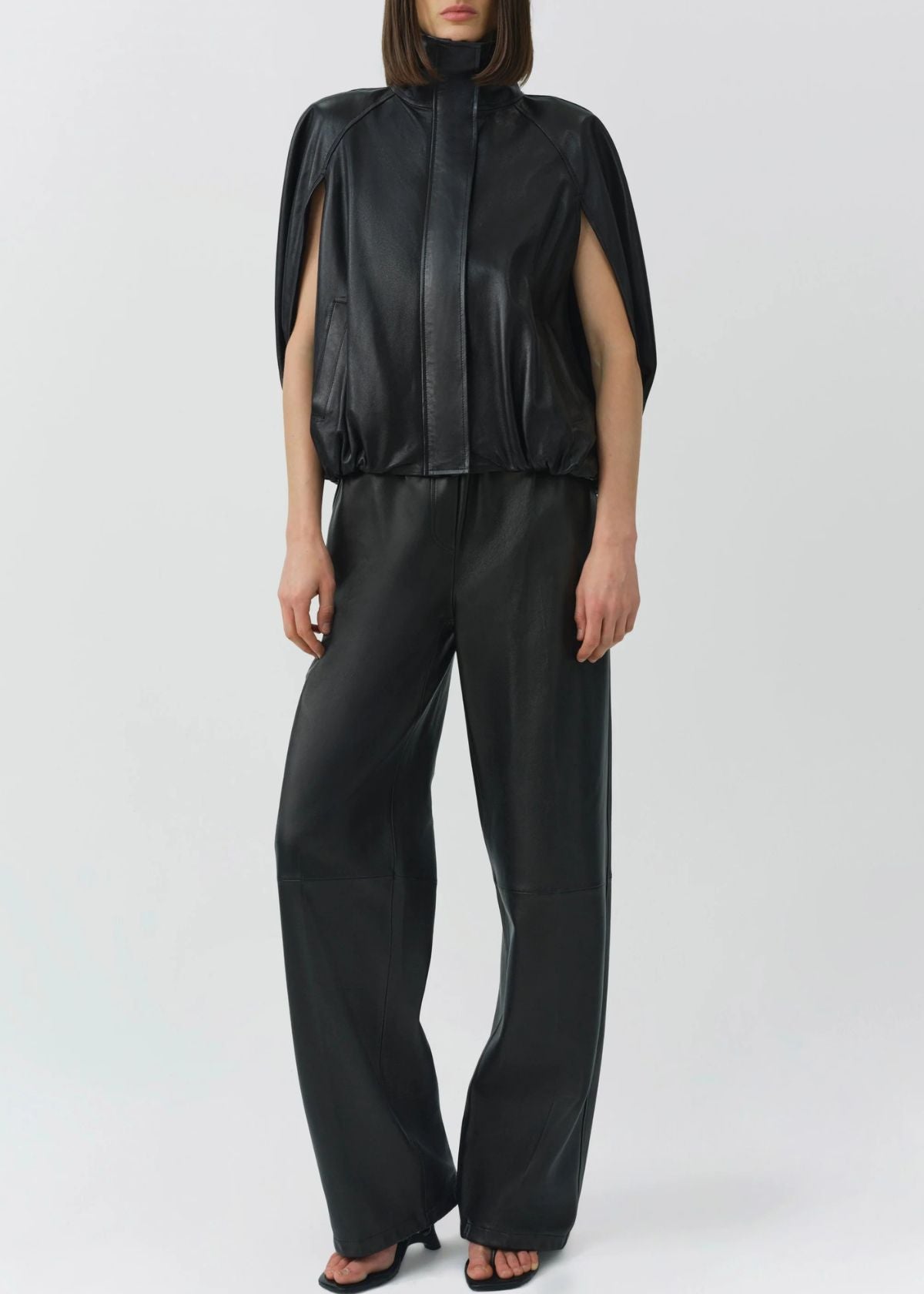 SIMKHAI Jada Cape Jacket - Black