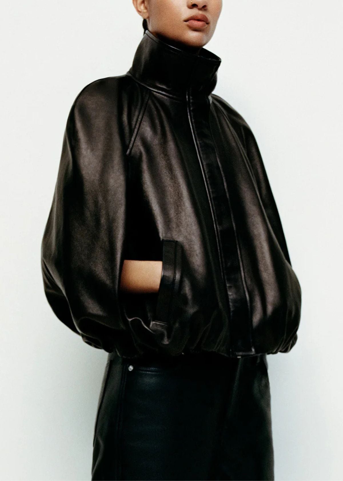 SIMKHAI Jada Cape Jacket - Black