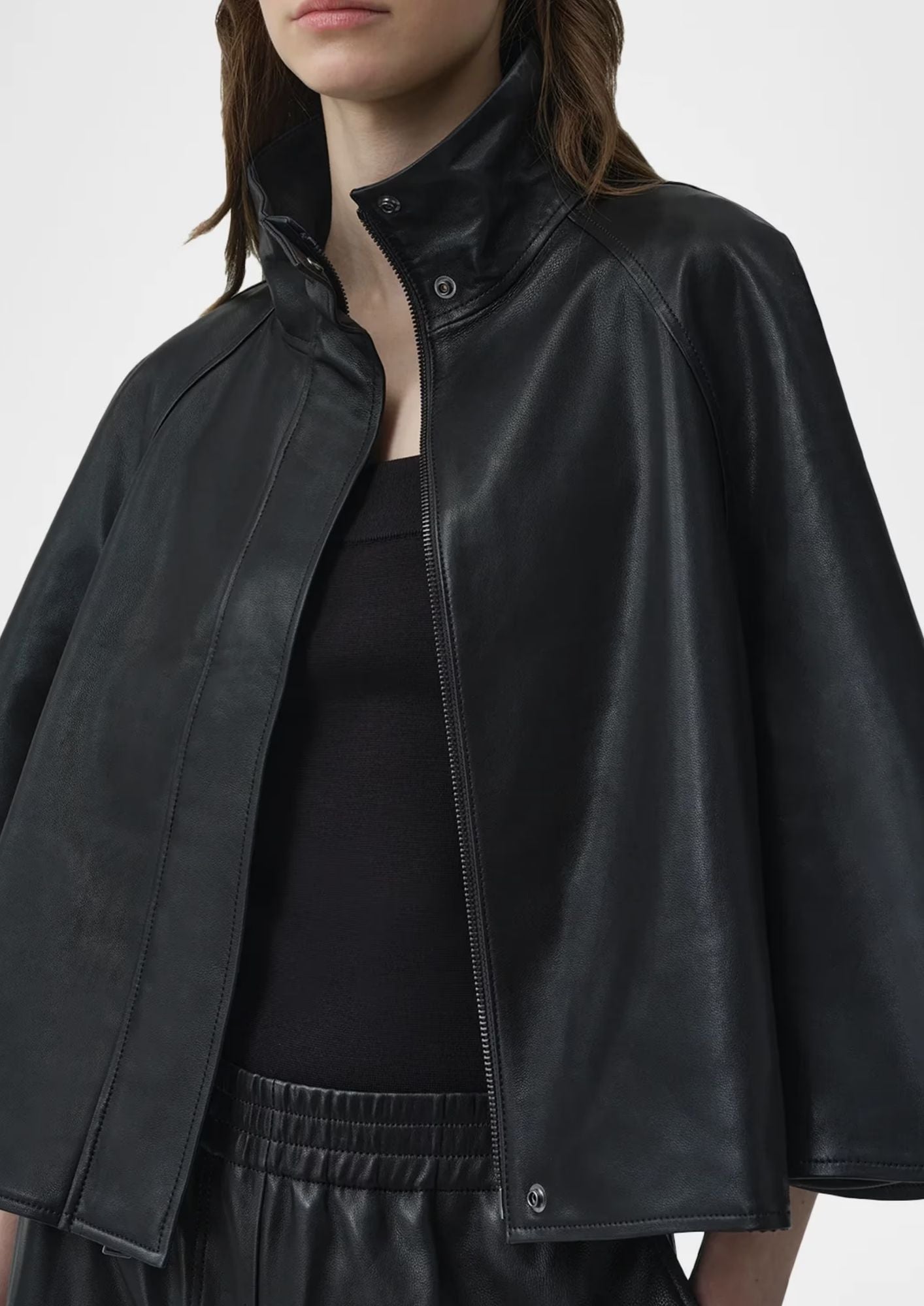 SIMKHAI Orvik Cape Jacket - Black
