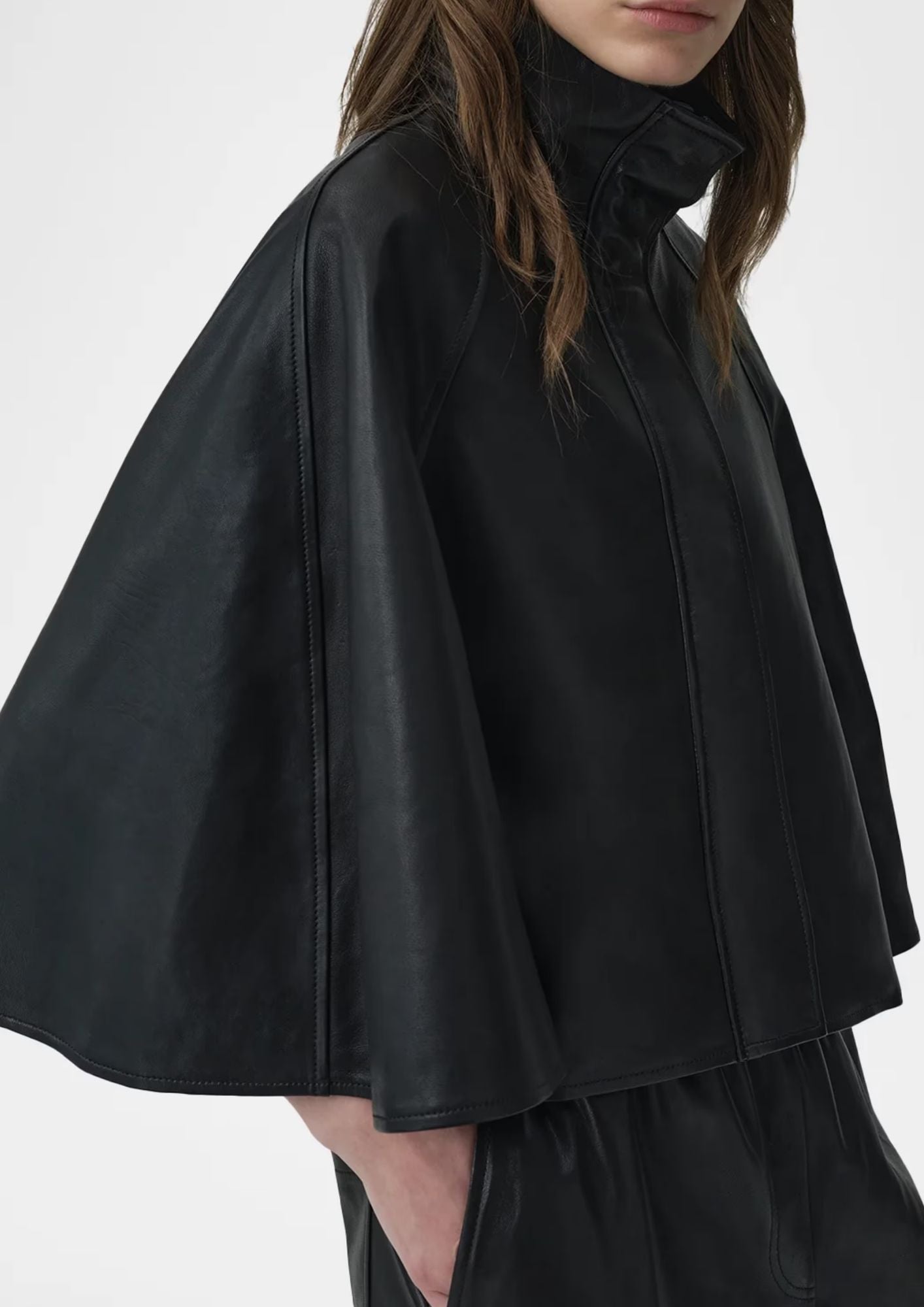 SIMKHAI Orvik Cape Jacket - Black