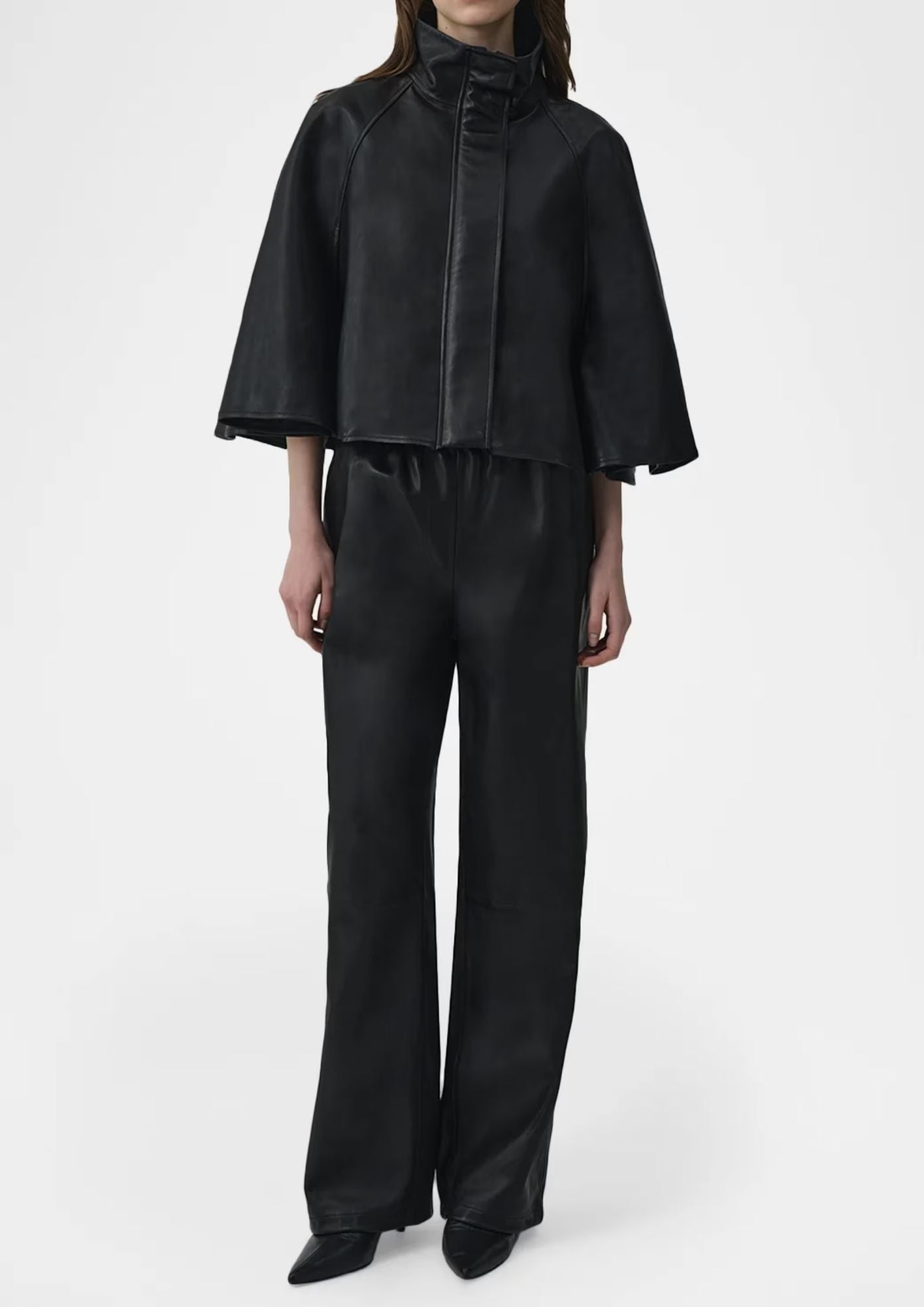 SIMKHAI Orvik Cape Jacket - Black